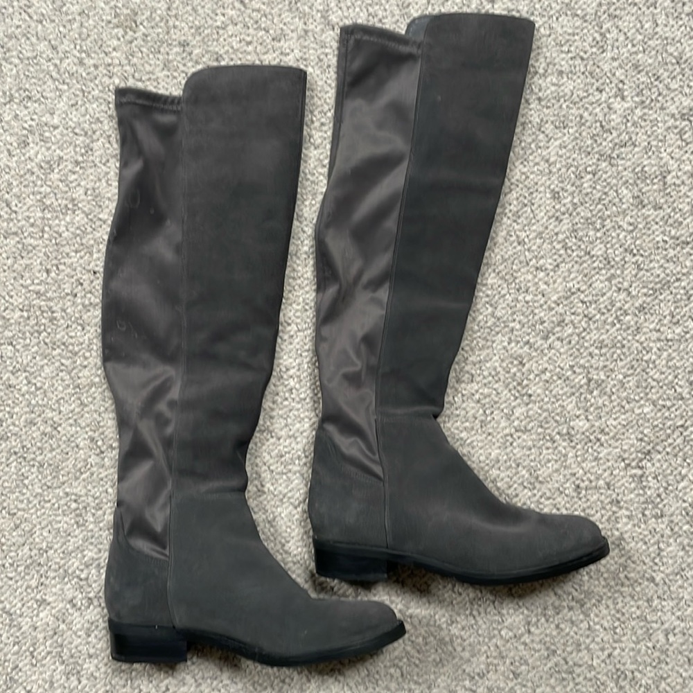Blondo Over the knee Velma waterproof boot in Gray suede